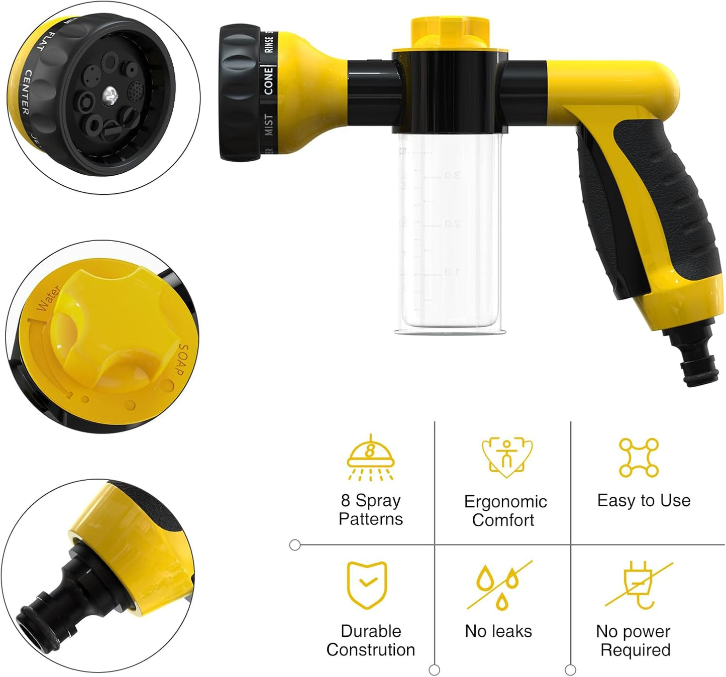 Garden Hose Nozzle Power Spray