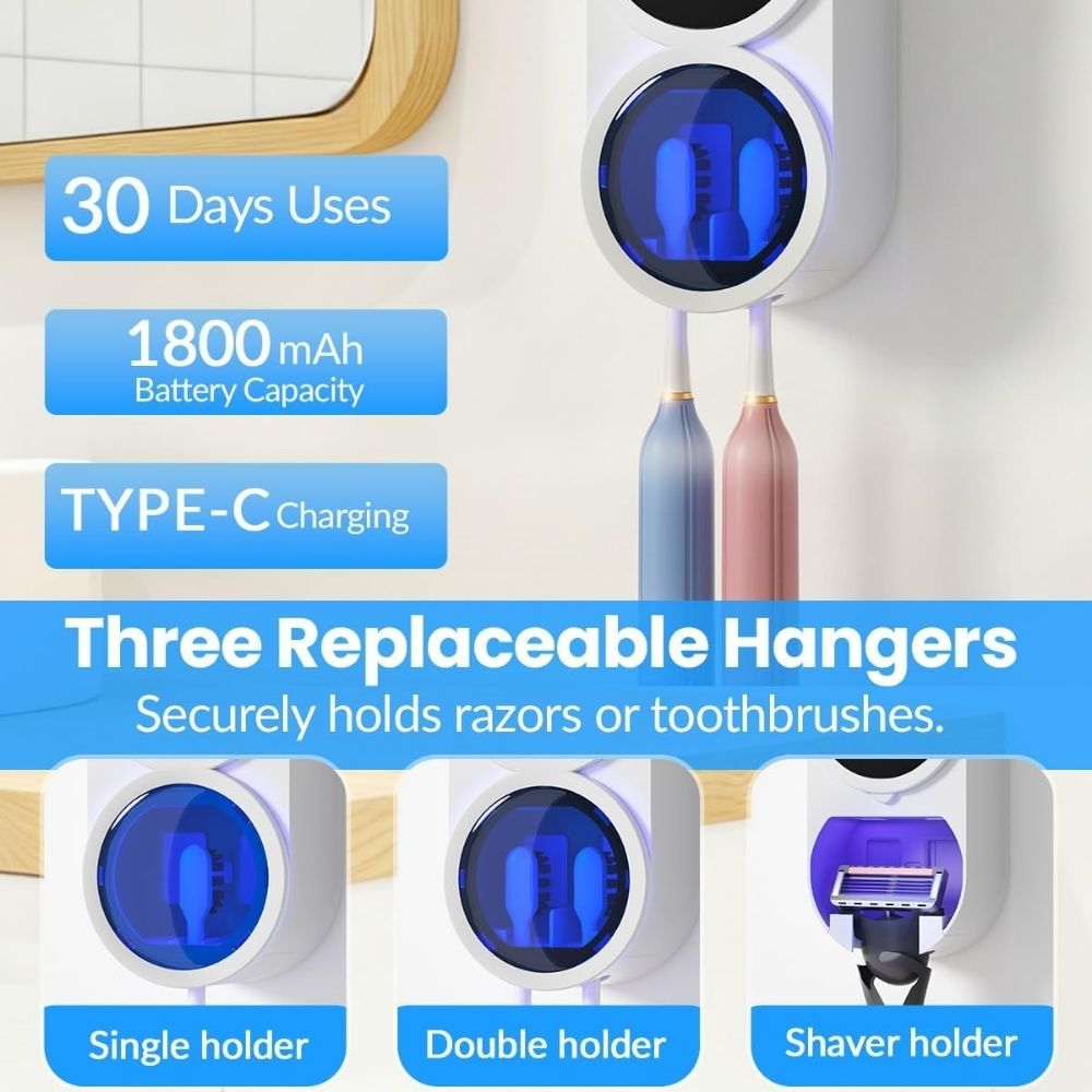 Smart Toothbrush Sanitizer Holder